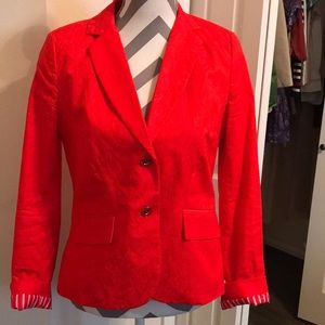Bright red sport or suit jacket